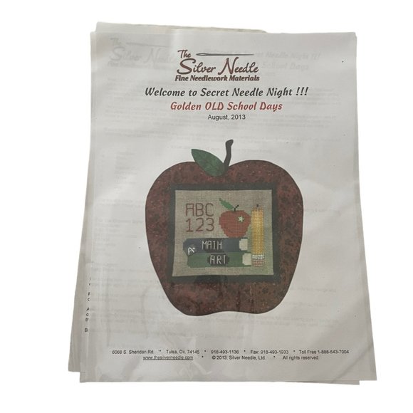 The Silver Needle Cross Stitch Kit Secret Needle Night Golden Old School Days - Picture 1 of 2